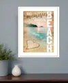 Homezia Beach Memories 3 White Framed Print Wall Art