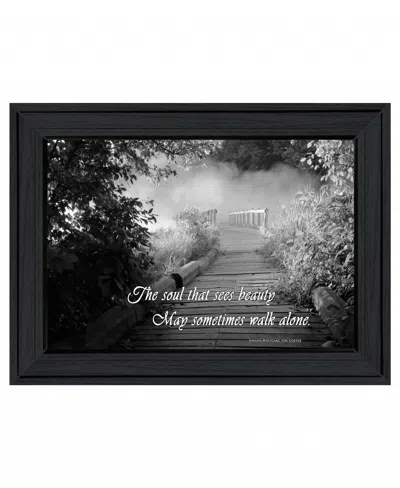 Homezia Beauty Grayscale 1 Black Framed Print Wall Art