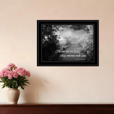 Homezia Beauty Grayscale 2 Black Framed Print Wall Art