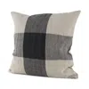 Homezia Beige And Black Plaid Pattern Throw Pillow Cover