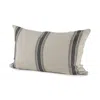 Homezia Beige And Black Striped Lumbar Pillow Cover