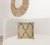 Homezia Beige Gold Quatrefoil Down Throw Pillow