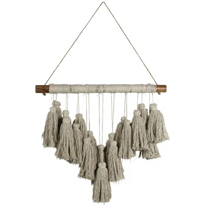 Homezia Beige Tassel Bohemian Wall Hanging