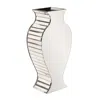 Homezia Beveled Mirrored Panel Curvy Tall Vase