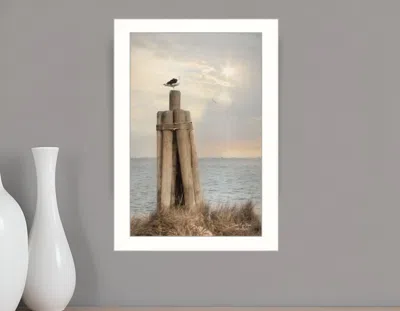 Homezia Birds Eye View 2 White Framed Print Wall Art In Multi