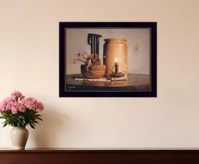 Homezia Bittersweet Basket 3 Black Framed Print Wall Art