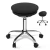 Homezia Black And Chrome Active Sitting Rolling Balance Desk Chair