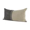 Homezia Black And Gray Two Tone Lumbar Pillow Cover