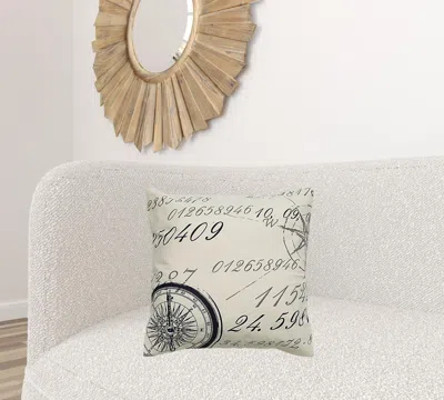 Homezia Black And Ivory Classic Nautical Down Throw Pillow