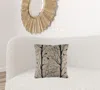 Homezia Black And Natural Artisanal Birds Down Throw Pillow