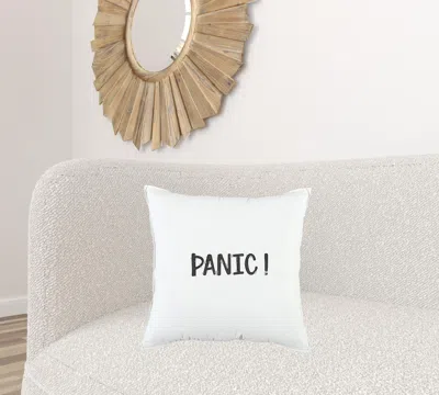 Homezia Black And White Flagship Message Throw Pillow