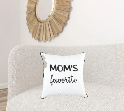Homezia Black And White Moms Favorite Modern Throw Pillow