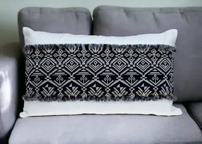 Homezia Black And White Patched Throw Pillow