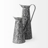 Homezia Black And White Textured Jug Vase