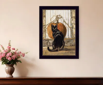 Homezia Black Cat 3 Black Framed Print Wall Art