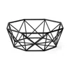 Homezia Black Geometric Metal Centerpiec Bowl