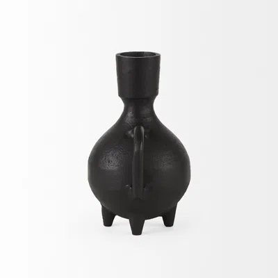 Homezia Black Matte Metal Italian Inspired Vase