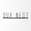 Homezia Black Metal Our Nest Sign