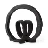 Homezia Black Metal Ribbon Loop Sculpture