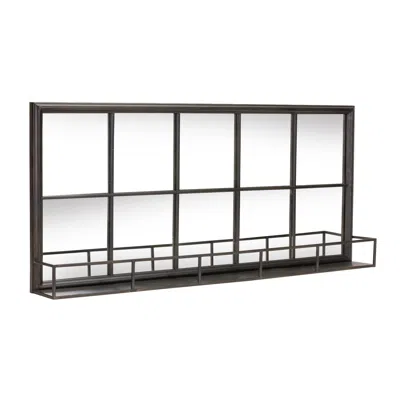 Homezia Black Metal Wall Decor In Brown