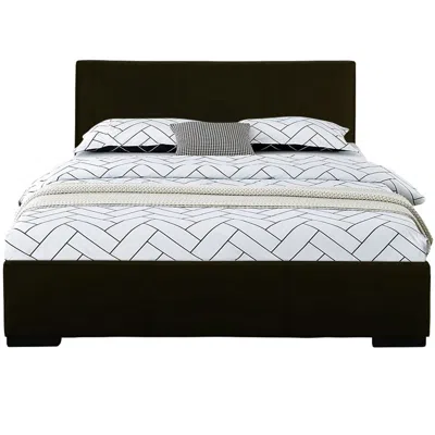 Homezia Black Platform King Bed