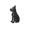 Homezia Black Resin Boxer Dog Shaped Decor Piece