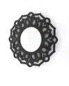 Homezia Black Round Accent Mirror