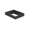 Homezia Black Shagreen Mirrored Tray In Multi