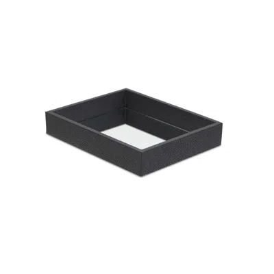 Homezia Black Shagreen Mirrored Tray In Multi