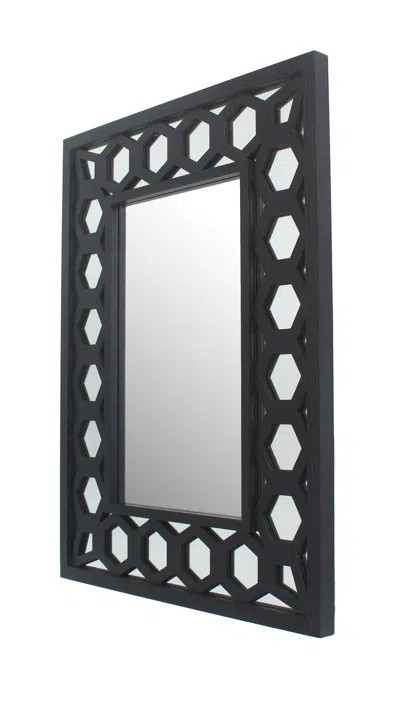 Homezia Black Square Accent Mirror