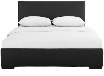 Homezia Black Upholstered King Platform Bed