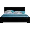 Homezia Black Wood Full Platform Bed