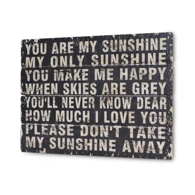 Homezia Black Wooden You Are My Sunshine Wall Art | ModeSens