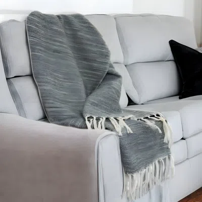 Homezia Black Woven 100% Poly Pet Throw Blanket