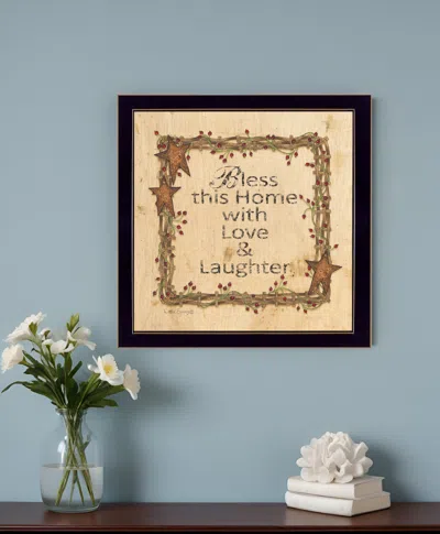 Homezia Bless This Home 2 Black Framed Print Wall Art