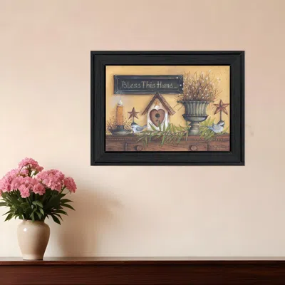 Homezia Bless This Home 3 Black Framed Print Wall Art