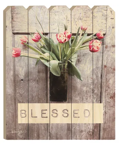 Homezia Blessed Tulips Unframed Print Wall Art In Gray