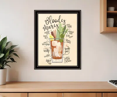 Homezia Bloody Mary 1 Black Framed Print Wall Art In Multi