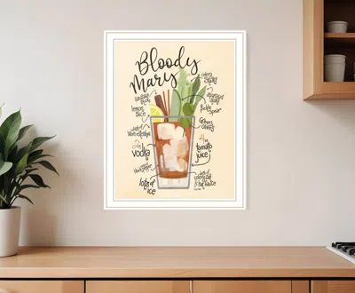 Homezia Bloody Mary 2 White Framed Print Wall Art In Multi