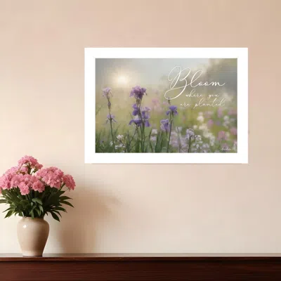 Homezia Bloom Where You Are Planted White Framed Print Wall Art
