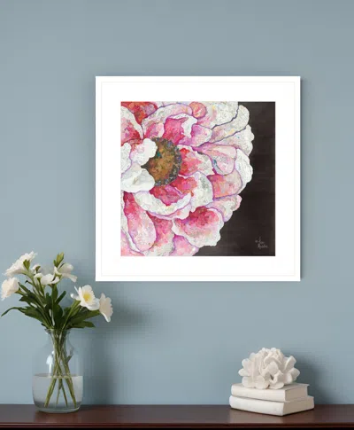 Homezia Blooms On Black I 1 White Framed Print Wall Art