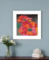 Homezia Blooms On Black Ii 1 White Framed Print Wall Art