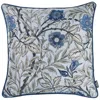 Homezia Blue Jacquard Leaf Decorative Throw Pillow Cover