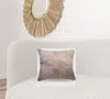 Homezia Blush Natural Sheepskin Square Pillow