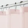 Homezia Blush Sheer And Grid Shower Curtain And Liner Set