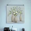Homezia Bohemian Flowers In Ceramic Vases Unframed Print Wall Art