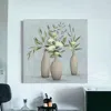 Homezia Bohemian Flowers In Ceramic Vases Unframed Print Wall Art