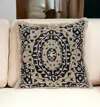 Homezia Boho Garland Beige And Black Decorative Accent Pillow