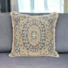 Homezia Boho Garland Beige And Gray Decorative Accent Pillow
