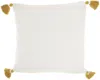 Homezia Boho Mustard Cotton Accent Throw Pillow